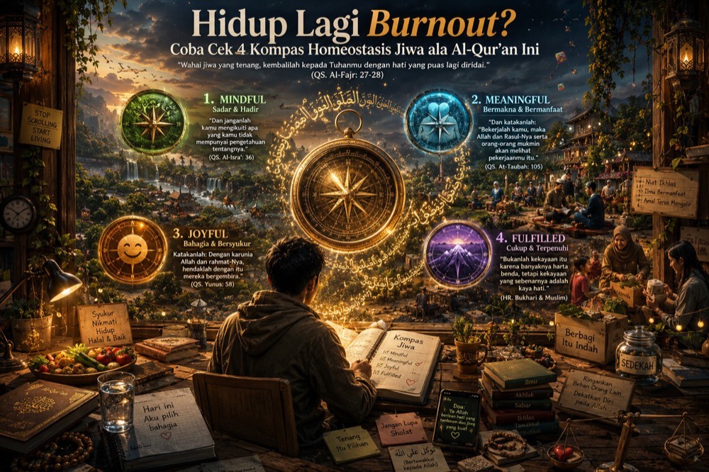 Hidup Lagi Burnout? Mari Cek 4 Kompas Homeostasis Jiwa Bagi Umat Muslim