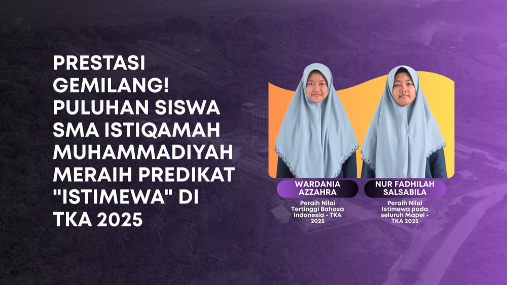 Prestasi Gemilang! Puluhan Siswa SMA Istiqamah Muhammadiyah Meraih Predikat "Istimewa" di TKA 2025